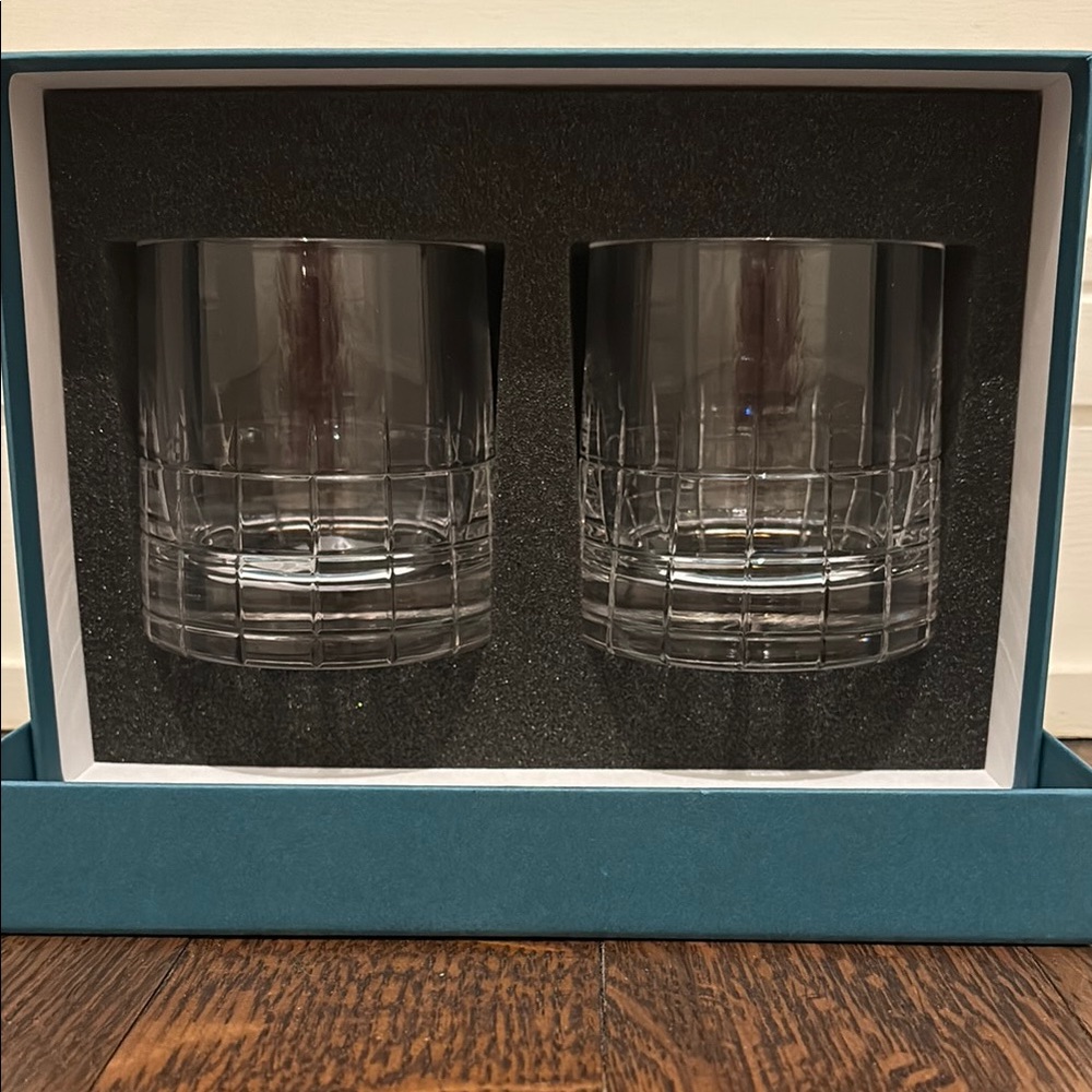 Crystal double old fashioned Glass Set